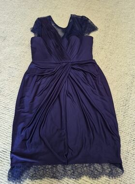 bcbg purple one shoulder dress NWT BCBG MAX AZRIA $298 VENETIAN ROSE CASCADING ONE SHOULDER GOWN DRESS SZ XS